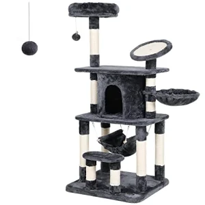 Cat Tree Multi-level Cat Lekhus Sisal Scratching Pad Och Stolpar