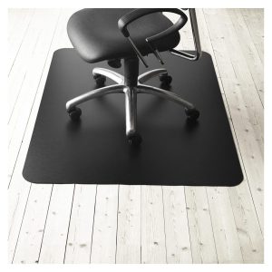 Golvskydd 1200X1500 mm svart, utan pigg