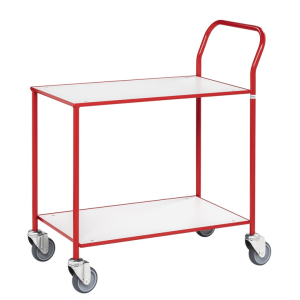 Helsvetsad bordsvagn 840x430x970 Vit/Röd