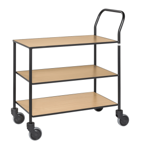 Kontorsvagn 3 hyllplan – Bok