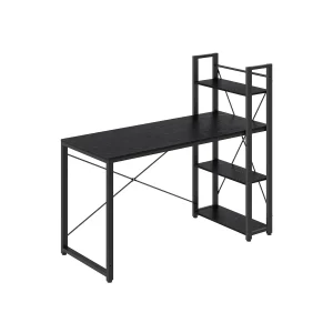 VASAGLE Datorbord, 137,2 cm brett, Hemmakontor, Ebony svart