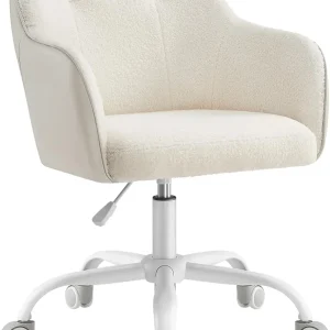 Hem Kontorsstol Snurrstol Skrivbordsstol Höjdjusterbar upp till 110 kg belastning, Cappuccino Beige
