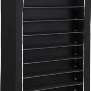 10-tier Shoe Rack, Skoshylla För Upp Till 54 Par Skor, Fristående Lagringsarrangör, Skåp, 100 X 28 X 162 Cm, Svart