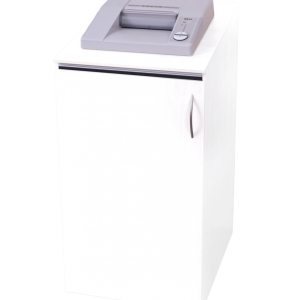 Miljöskåp med inbyggd dokumentförstörare crosscut 2X15 mm