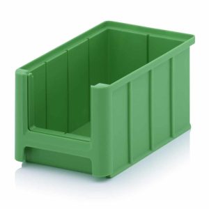 Gröna lagerlådor i plast – 9 storlekar